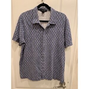 Kenneth Cole‎ Vintage Grey Argyle Button Down Shirt